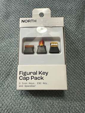North Figural Key Cap- Camping/S'mores (3 Icon Keys, ESC Key, and Spacebar A1